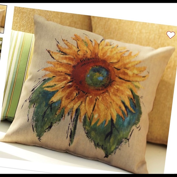 Pottery Barn Other - NEW Pottery Barn painted sunflower indoor/ outdoor square pillow case